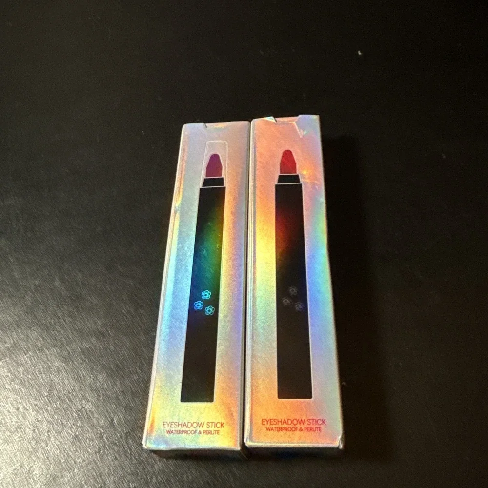 New Sealed Eyeshadow Sticks 2 Pc Cocoa Shimmer & Smoky Amethyst Waterproof DNM B